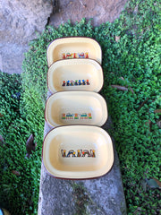 Pocillos enlozados crema