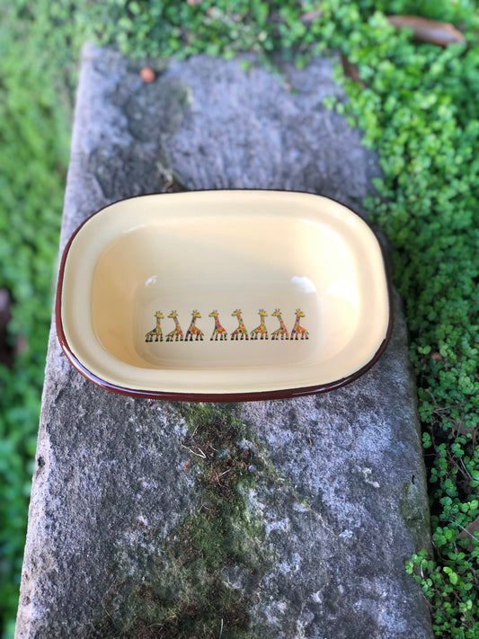 Pocillos enlozados crema