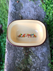 Pocillos enlozados crema
