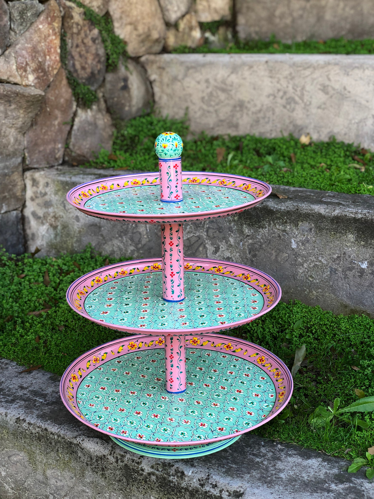 Pedestal Turquesa Rosa